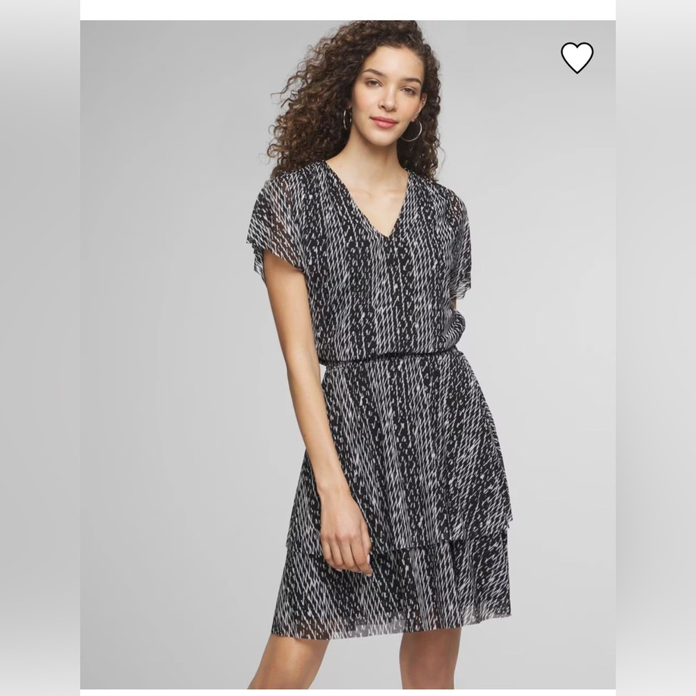 White House Black Market Mesh Kimono Sleeve Dress